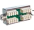 Проходной адаптер Hyperline, CA-IDC-C5e-SH-F-WH, coupler, Dual IDC, категория 5e, 4 пары 23534 4