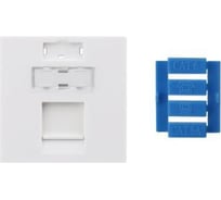 Вставка Hyperline, SIP3-1K-M45-45, 45x45 аналог Mosaic для 1 модуля Keystone Jack, со шторками 426176