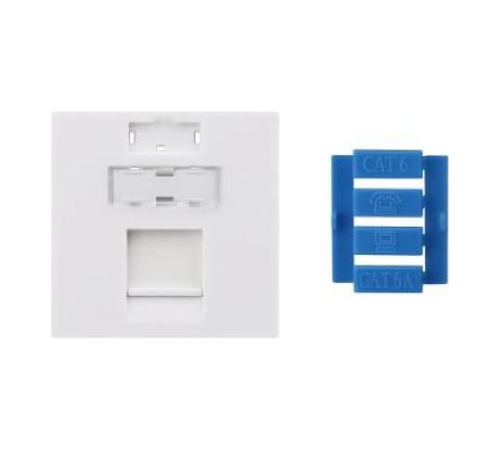 Вставка Hyperline, SIP3-1K-M45-45, 45x45 аналог Mosaic для 1 модуля Keystone Jack, со шторками 426176