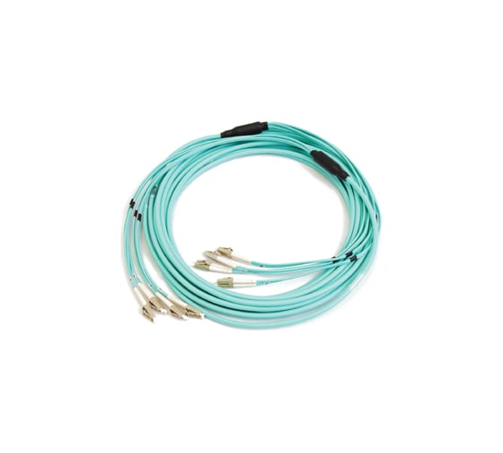 Транковая сборка Hyperline, TC-MC3-503-1xMPOF12/PX-12хLC/PX-IN-1/5M-LSZH-AQ, 1хMPO мама 397031 1