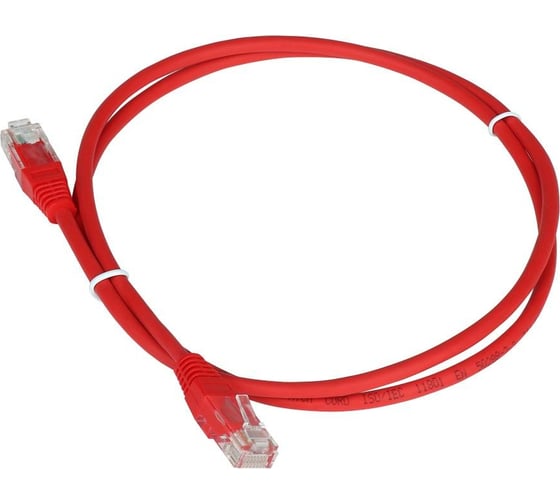 Патч-корд TWT RJ45 - RJ45 4 пары UTP категория 5е красный 45-45-0.3-RD 1