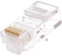 Коннектор NETLAN RJ45/8P8C, категория 6, 3мкд, универсальный, под 0,47-0,51мм EC-UP8P8C-6-003-TR-500