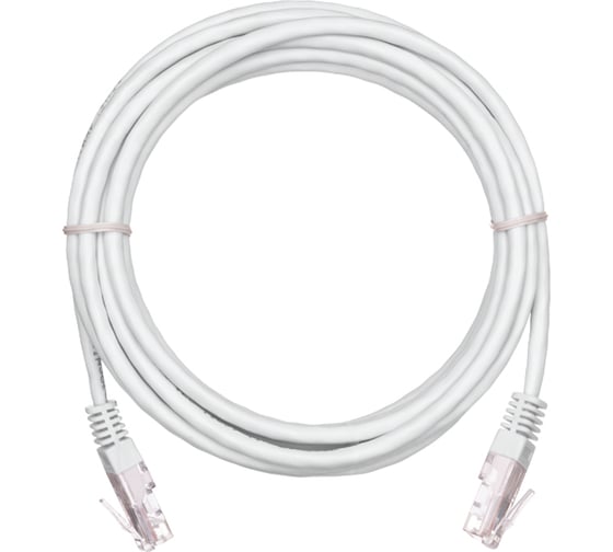 Шнур NETLAN U/UTP 4 пары, категория 5e, медный, PVC, белый, 1м, 10штук EC-PC4UD55B-BC-PVC-010-WT-10 1
