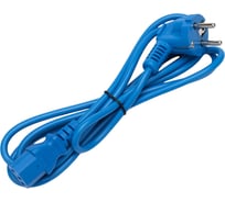 Кабель питания Cablexpert (RU) Schuko-C13, 3x0.75мм2, 10A, с заземлением, медь, 1.8м, синий, пакет, PC-186-VDE-B-1.8M