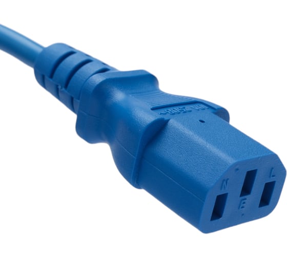 Кабель питания Cablexpert (RU) Schuko-C13, 3x0.75мм2, 10A, с заземлением, медь, 1.8м, синий, пакет, PC-186-VDE-B-1.8M