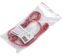Кабель питания Cablexpert (RU) Schuko-C13, 3x0.75мм2, 10A, с заземлением, медь, 1.8м, красный, пакет, PC-186-VDE-R-1.8M