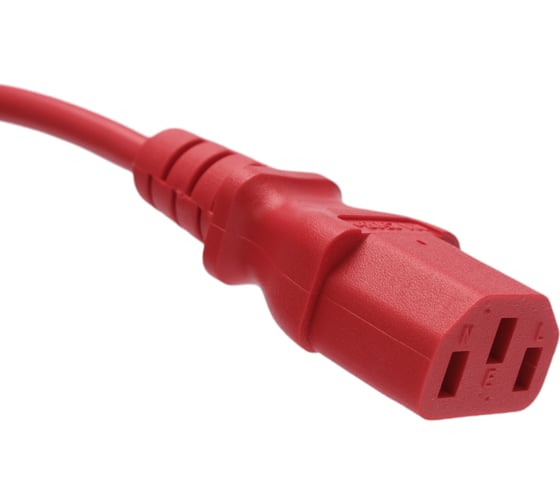 Кабель питания Cablexpert (RU) Schuko-C13, 3x0.75мм2, 10A, с заземлением, медь, 1.8м, красный, пакет, PC-186-VDE-R-1.8M