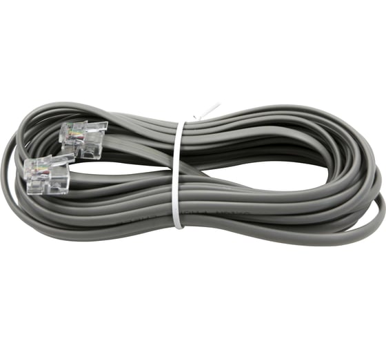 Телефонный шнур OXION L=5м, серый (6P4C), арт. OX-PH6P4CWC5MPB-GR