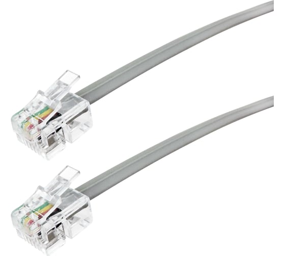 Телефонный шнур OXION L=10м, серый (6P4C), арт. OX-PH6P4CWC10MPB-GR