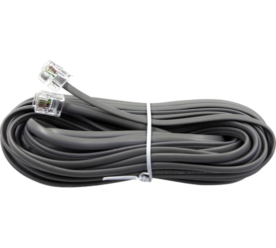 Телефонный шнур OXION L=10м, серый (6P4C), арт. OX-PH6P4CWC10MPB-GR