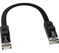 Патч-корд GCR PROF 0.15m, UTP медь кат.6, черный, 30 AWG, 10 Гбит/с, RJ45, T568B VIVLNIC616-0.15m