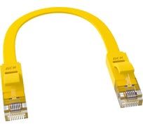 Патч-корд GCR PROF 0.3m, UTP медь кат.6, желтый, 30 AWG, 10 Гбит/с, RJ45, T568B VIVLNIC622-0.3m