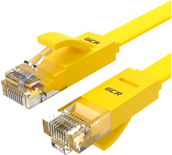 Патч-корд GCR PROF 1.0m, UTP медь кат.6, желтый, 30 AWG, 10 Гбит/с, RJ45, T568B VIVLNIC622-1.0m
