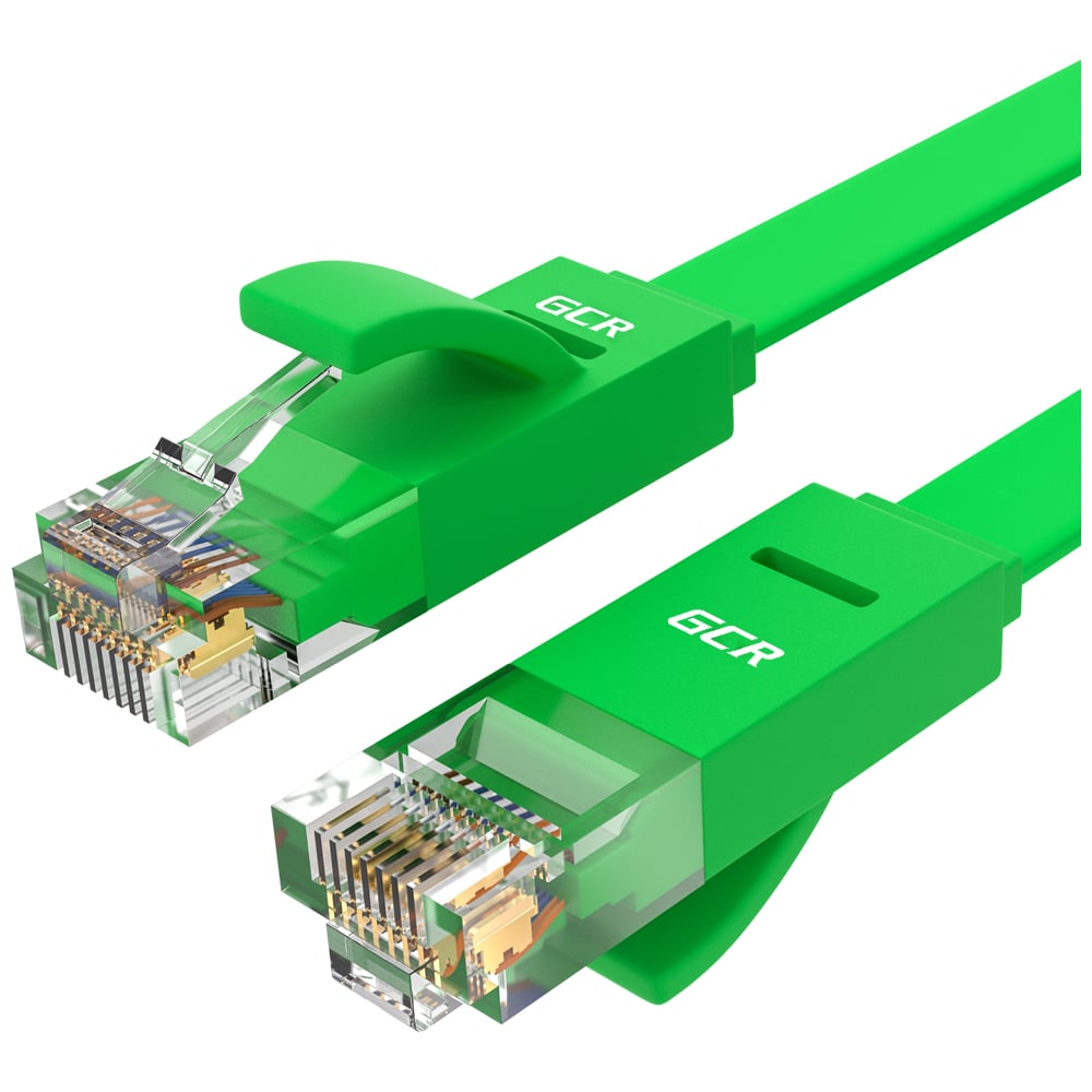 Патч-корд GCR PROF 1.5m, UTP медь кат.6, зеленый, 30 AWG, 10 Гбит/с ...
