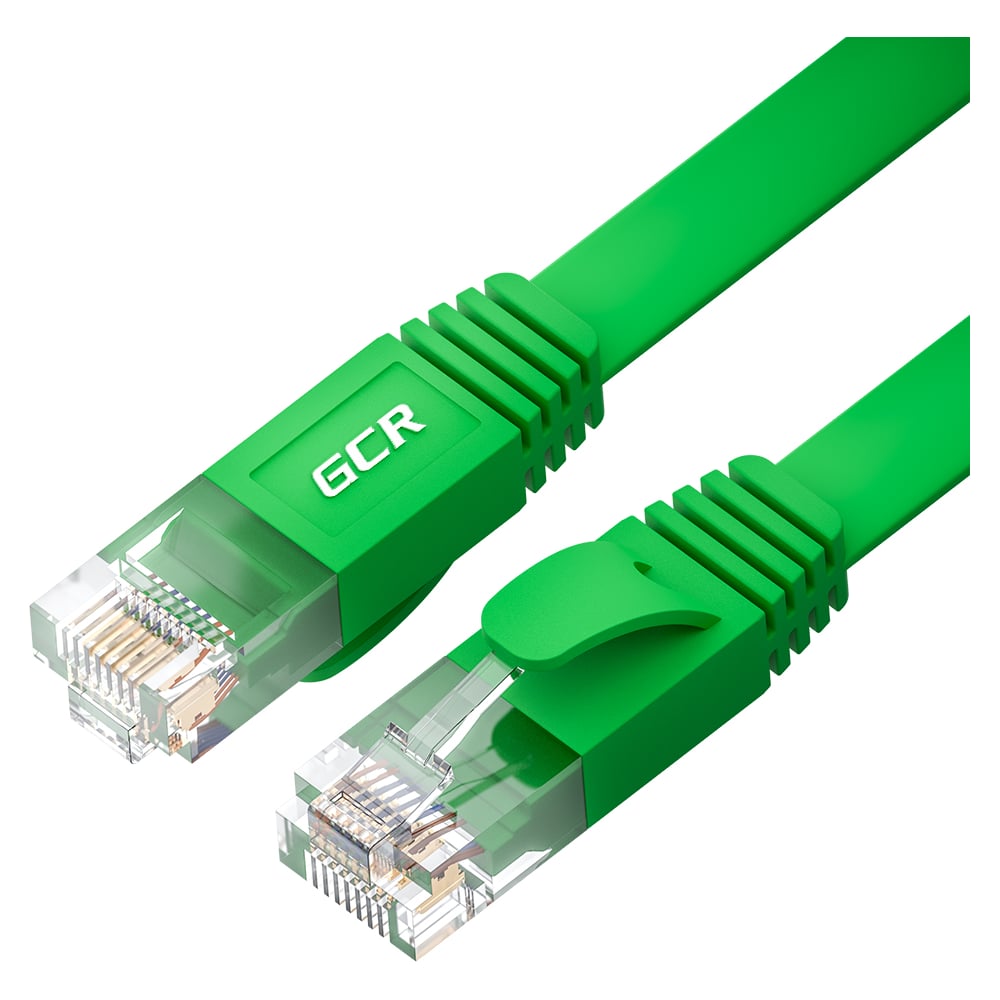 Патч-корд GCR PROF 20.0m, UTP медь кат.6, зеленый, 30 AWG, 10 Гбит/с ...