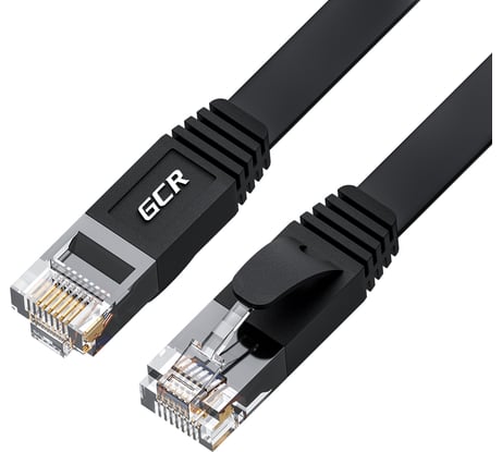 Патч-корд GCR PROF 7.5m, UTP медь кат.6, черный, 30 AWG, 10 Гбит/с, RJ45, T568B VIV52I878