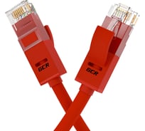 Патч-корд GCR прямой 0.3m UTP кат.5e, красный, 24 AWG, 1 Гбит/с, RJ45, T568B VIVLNIC04-0.3m