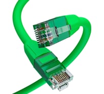 Патч-корд GCR прямой 0.5m LSZH UTP кат.6, зеленый, 24 AWG, без фиксатора, RJ45, T568B VIV52I765