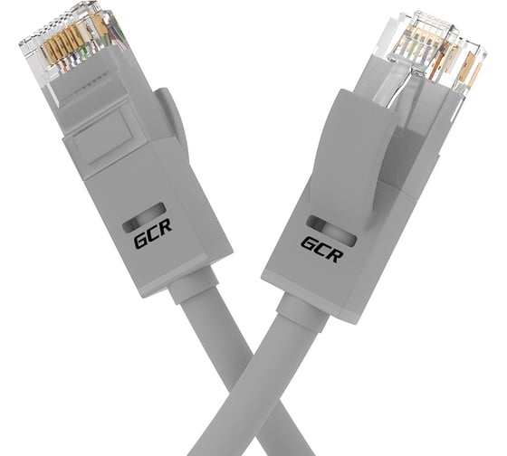 Патч-корд GCR прямой 2.0m UTP кат.5e, серый, 24 AWG, 1 Гбит/с, RJ45, T568B VIVLNIC03-2.0m