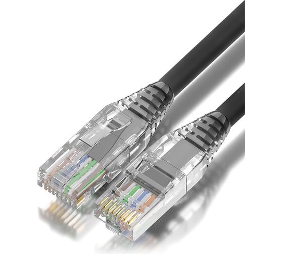 Патч-корд GCR сборный 0.15m LSZH UTP кат.5e, черный, 24 AWG, 1 Гбит/с, RJ45, T568B VIV52I928