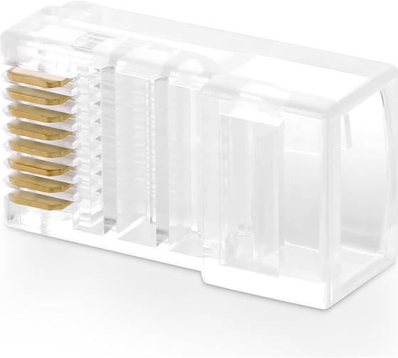 Коннектор Ugreen NW110 (50246) RJ45 Network Connector for UTP Cat 5, Cat 5e 100шт. Цвет: прозрачный 50246_