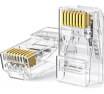 Коннектор Ugreen NW120 (50962) Cat 6 Unshielded RJ45 Modular Plugs 50 шт. Цвет: прозрачный 50962_