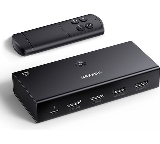 Переключатель Ugreen CM598 (15376) HDMI Switcher 3-в-1. Цвет: черный 15376_ 1