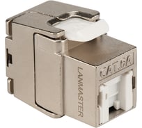 Модуль Keystone LANMASTER ToolLess, RJ45, экранированный, категория 6A, со встроенной шторкой, 180 градусов LAN-TK45S6A/180R