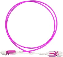 Патч-корд оптический дуплексный LANMASTER Uniboot Push-pull, LC/PC-LC/PC, OM4, LSZH, 2 мм, 3.0 м LAN-2LU-2LU/OM4/SL-3.0