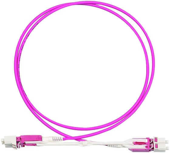 Патч-корд оптический дуплексный LANMASTER Uniboot Push-pull, LC/PC-LC/PC, OM4, LSZH, 2 мм, 10 м LAN-2LU-2LU/OM4/SL-10 1