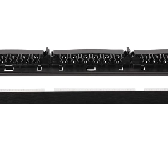 Патч-панель неэкранированная LANMASTER 19", 24 порта RJ45, кат.6A, 1U, с задним органайзером с фиксаторами кабеля LAN-PPN24U6A