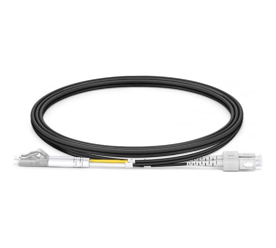 Оптический патч-корд TopLan дуплексный, волокно OM3 50/125, LC/PC - SC/PC, 3 м DPC-TOP-OM3-LC/P-SC/P-3.0 BK