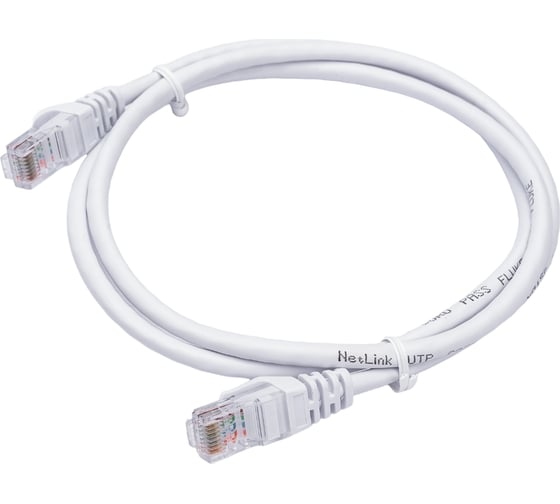 Патч-корд Netlink UTP 5е кат. литой 1.0 м БЕЛЫЙ 00000001253