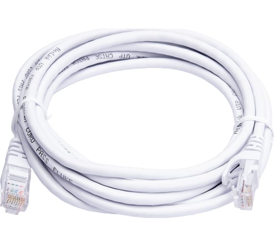 Патч-корд Netlink UTP 5е кат. литой 3.0 м БЕЛЫЙ УТ000004042