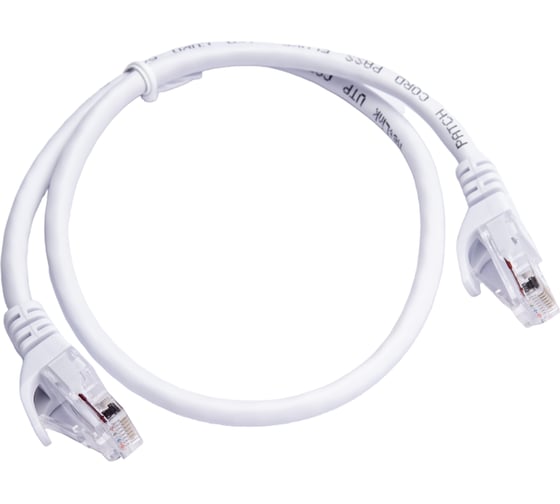 Патч-корд Netlink UTP 5е кат. литой 0,5 м БЕЛЫЙ 00000001251
