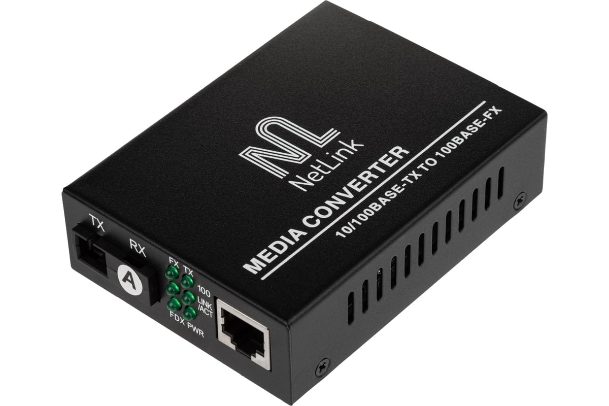 Медиаконвертер netlink fe-920a20sc 10/100мб/с порт rj45 + 155мб/с оптический порт sc ут000001416