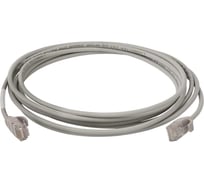 Патч-корд LANMASTER RJ45 - RJ45, 4 пары, UTP, категория 6A, 28AWG, 1 м, серый, LSZH, LAN-PC45/28-U6A-1.0-GY