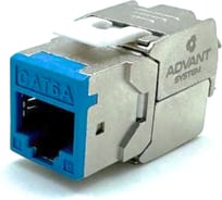 Экранированный модуль Advant Keystone 180 категории 6a с цветной вставкой, ADV6a-FKD8B