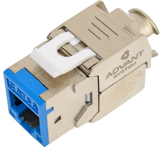 Экранированный модуль Advant Keystone 180 категории 6a с цветной вставкой, ADV6a-FKD8B 1