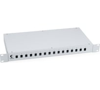 Кросс бокс Cabeus оптический, на 16 SC LC, duplex, со сплайс пластиной и КДЗС, FO-19-16SC