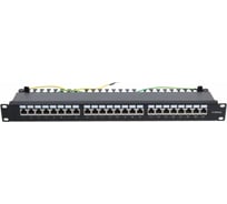 Экранированная патч-панель Advant категория 5е, 24 порта, 1U, 19", ADV5e-FPNL241U