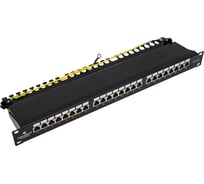Экранированная патч-панель Advant категория 5е, 24 порта, 1U, 19", ADV5e-FPNL241U