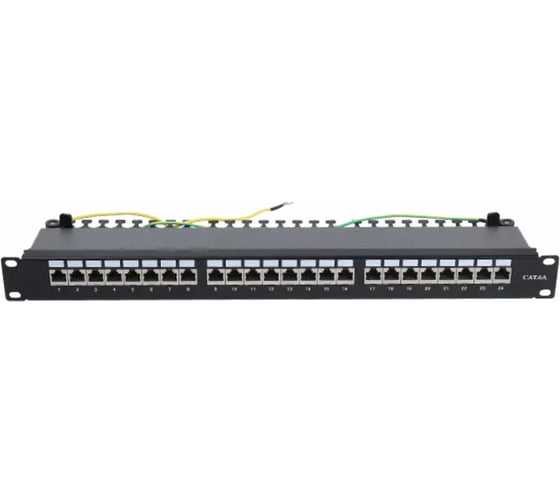 Экранированная патч-панель Advant категория 5е, 24 порта, 1U, 19", ADV5e-FPNL241U