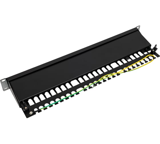 Экранированная патч-панель Advant категория 5е, 24 порта, 1U, 19", ADV5e-FPNL241U