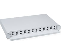 Кросс бокс Cabeus оптический, на 24 SC LC duplex, со сплайс-пластиной, выдвижной ODF-19-24-SC