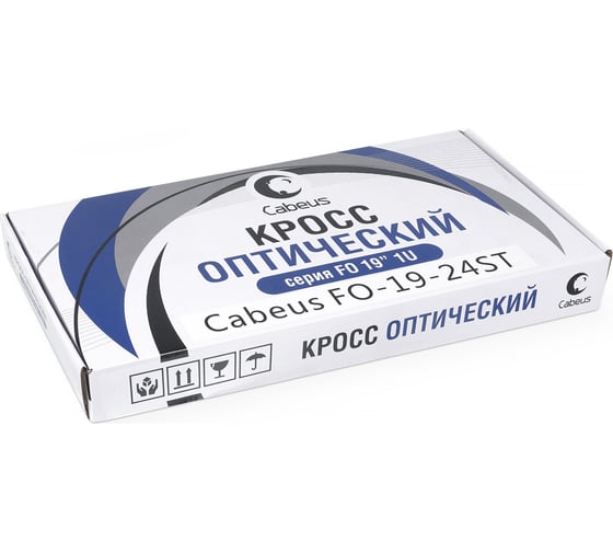 Кросс бокс Cabeus оптический, на 24 STFC, со сплайс пластиной и КДЗС, FO-19-24ST