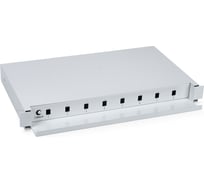 Кросс бокс Cabeus оптический, на 8 SC LC duplex, со сплайс пластиной, выдвижной, ODF-19-8-SC