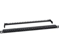 Патч-панель Cabeus высокой плотности, 0,5U, 24 порта RJ-45, категория 6 PLHD-24-Cat.6-Dual-180-0,5U