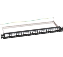 Наборная патч-панель NTSS PREMIUM для 24 разъемов типа Keystone UTP/FTP NTSS-RP-PM-1U-24-KJ-R