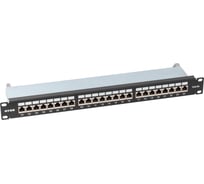 Патч-панель NTSS PREMIUM 1U 24 порта RJ45 FTP cat.5е, Krone IDC (инструмент в комплекте), с органайзером NTSS-PP2-PM-1U-24-FTP-RJ45-5e-K
